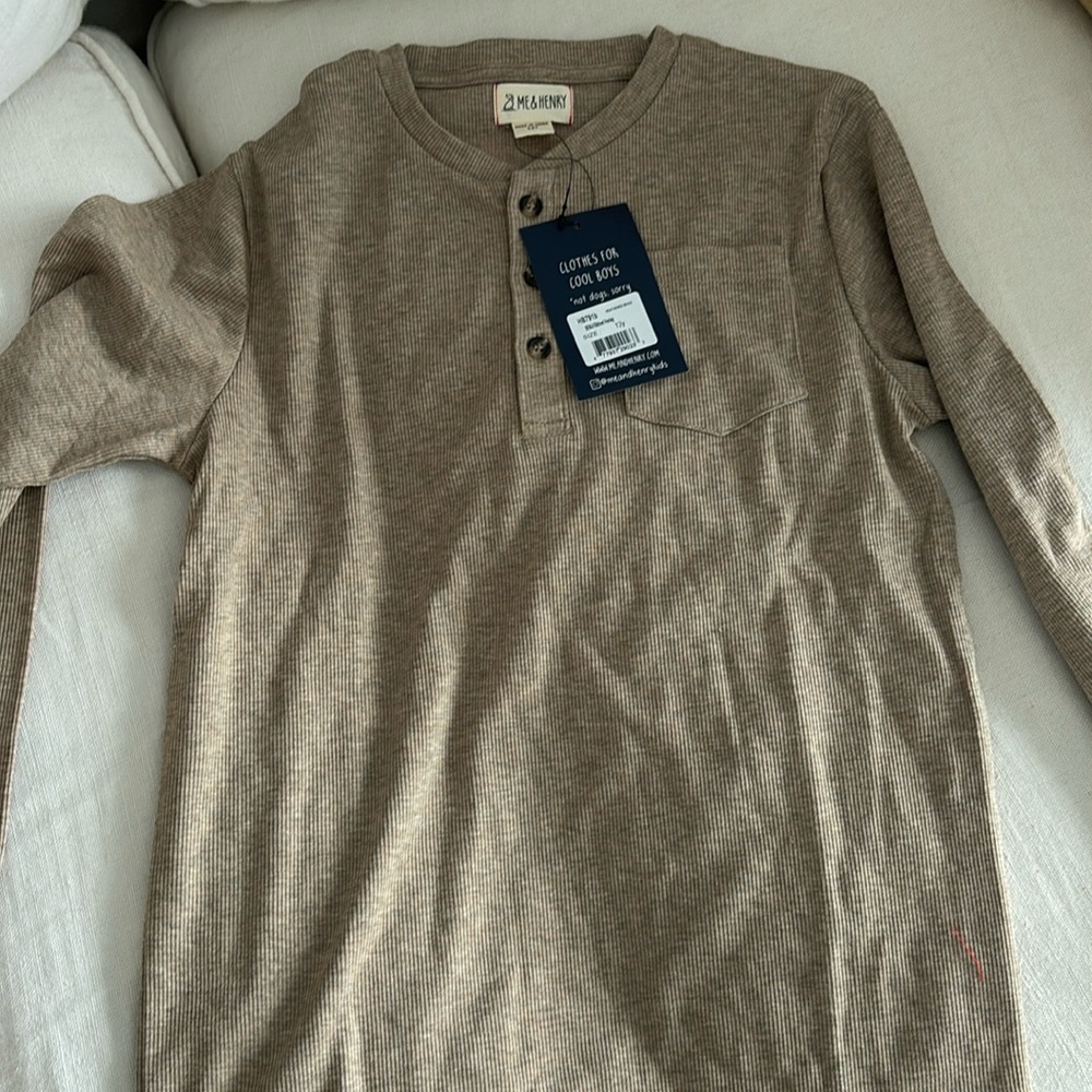 Me and Henry boys size 12 brand new Henley shirt